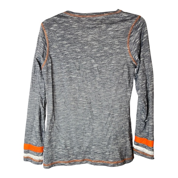 Majestic Chicago Bears Women’s V Neck Long Sleeve Shirt - Gray and Orange SZ M - Picture 3 of 6